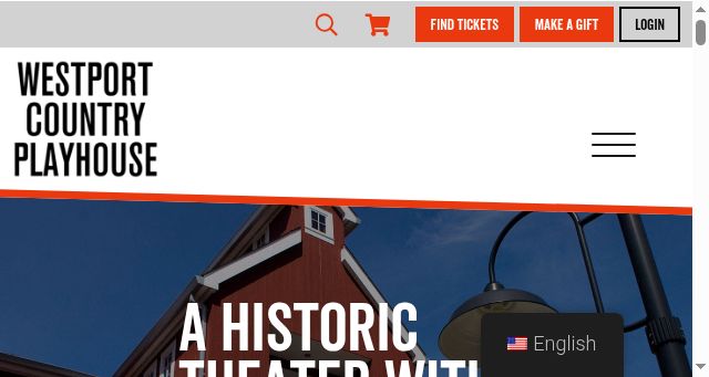 Screenshot of westportplayhouse.org