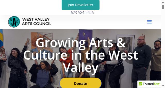 Screenshot of westvalleyarts.org