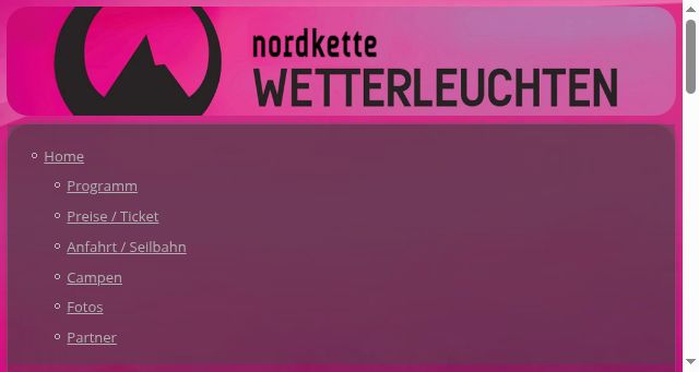 Screenshot of wetterleuchten.at