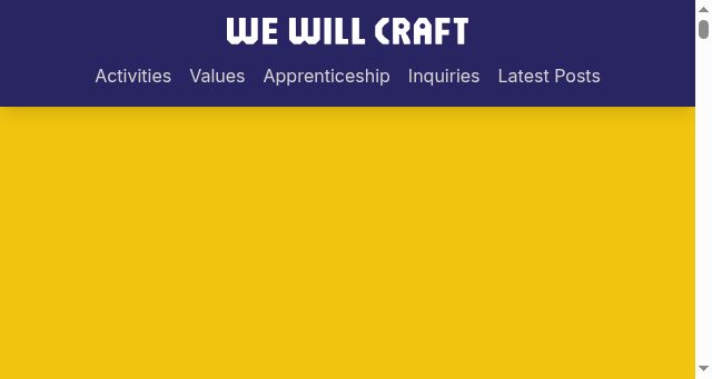 Screenshot of wewillcraft.org