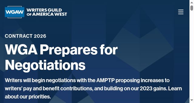 Screenshot of wga.org