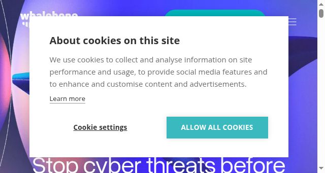 Screenshot of whalebone.io