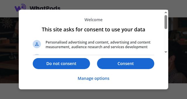 Screenshot of whatpods.com