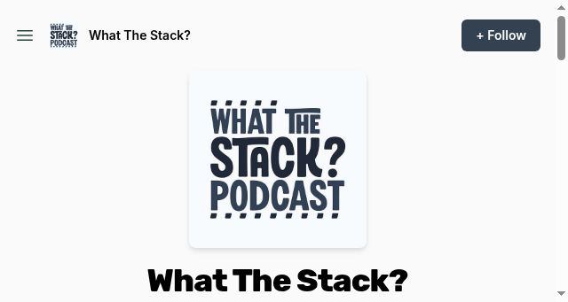 Screenshot of whatthestackpodcast.com