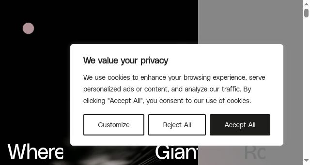 Screenshot of wheregiantsroam.co.uk