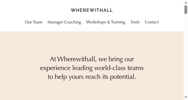 Screenshot of wherewithall.com