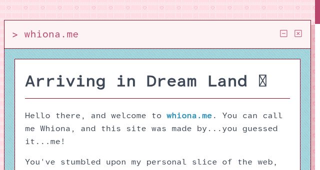 Screenshot of whiona.me