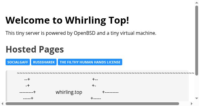 Screenshot of whirling.top