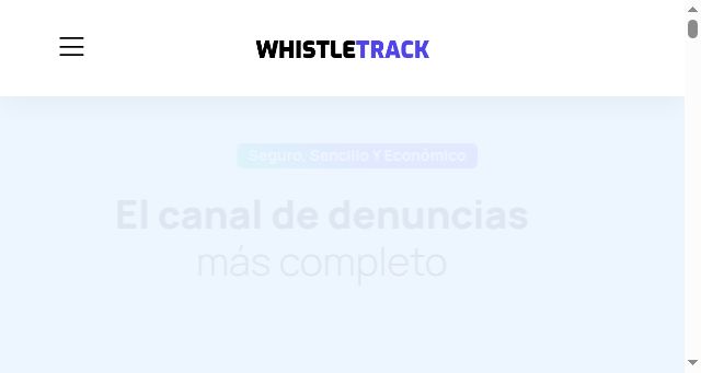 Screenshot of whistletrack.com