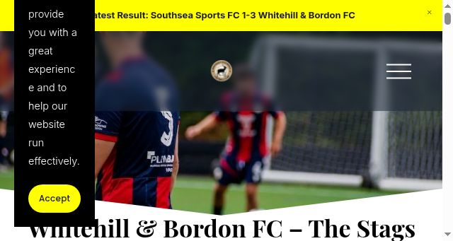 Screenshot of whitehillbordonfc.co.uk