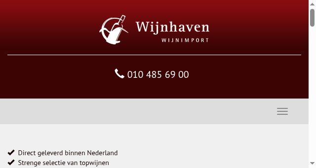 Screenshot of wijnhaven-wijnimport.nl