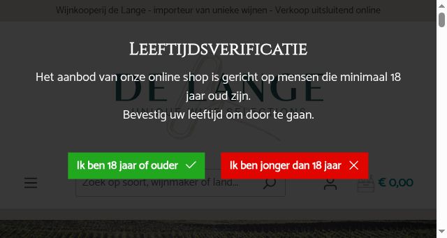 Screenshot of wijnkooperijdelange.nl