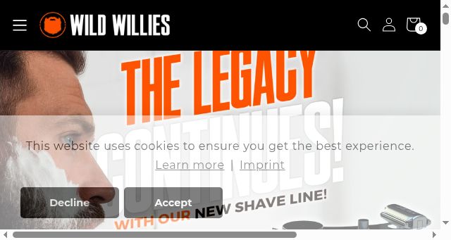 Screenshot of wild-willies.com