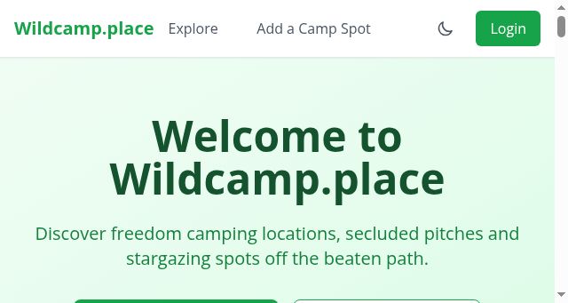 Screenshot of wildcamp.place