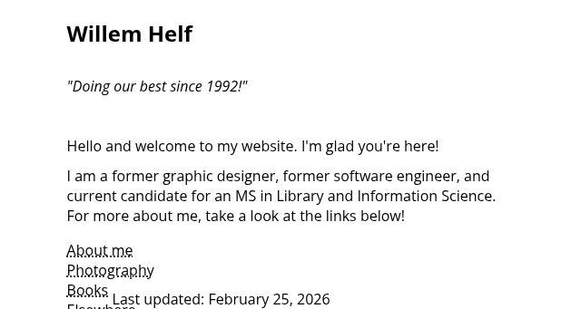 Screenshot of willemhelf.com