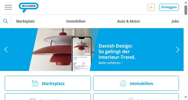 Screenshot of willhaben.at