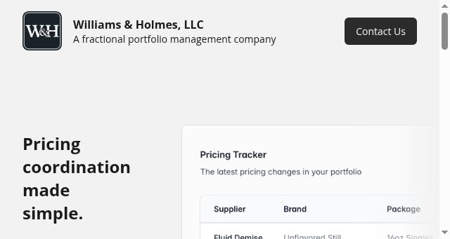 Screenshot of williamsandholmes.com