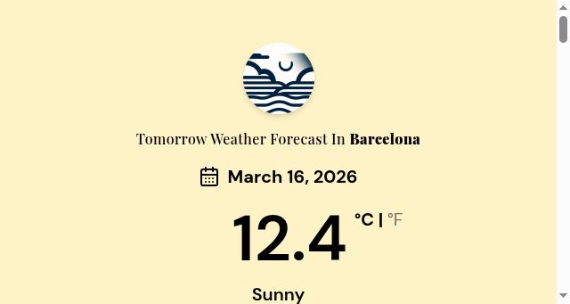 Screenshot of willitraintomorrow.com