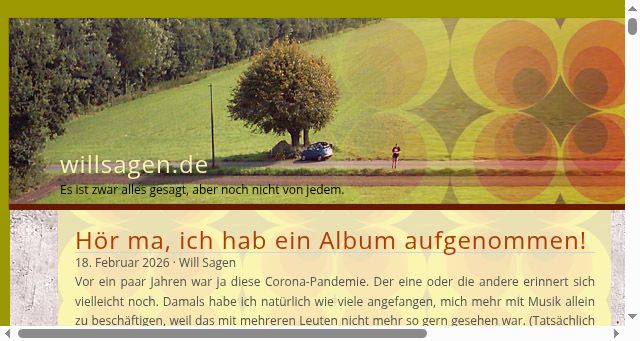 Screenshot of willsagen.de