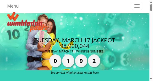 Screenshot of wimbledonpools.com