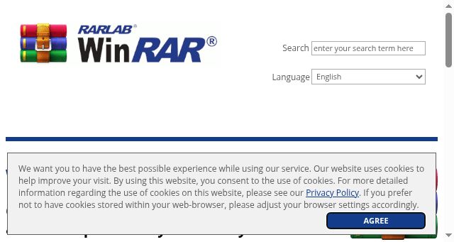 Screenshot of win-rar.com