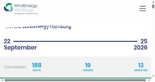 Screenshot of windenergyhamburg.com