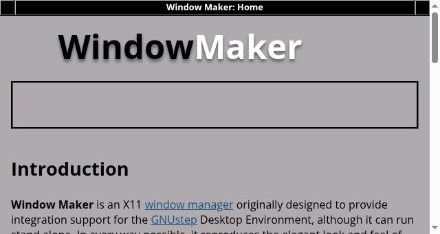 Screenshot of windowmaker.org