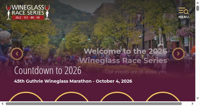 Screenshot of wineglassmarathon.com