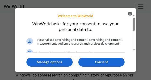 Screenshot of winworldpc.com