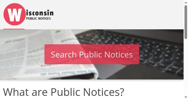 Screenshot of wisconsinpublicnotice.org