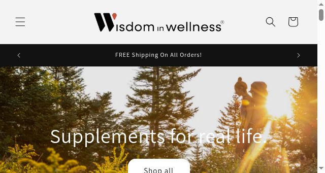 Screenshot of wisdominwellness.com