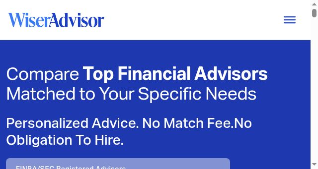 Screenshot of wiseradvisor.com