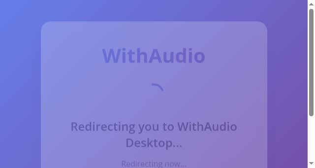 Screenshot of with.audio