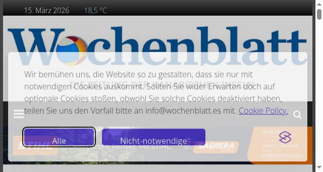 Screenshot of wochenblatt.es