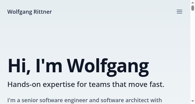 Screenshot of wolfgangrittner.dev