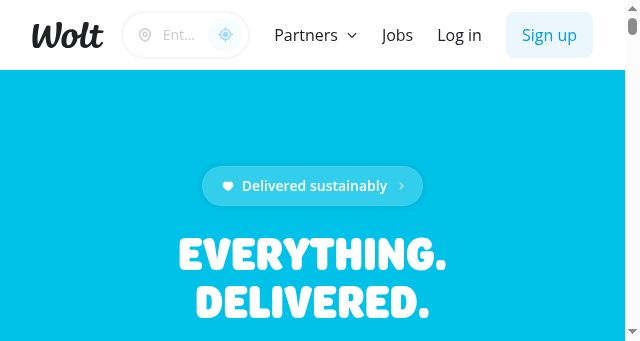 Screenshot of wolt.com