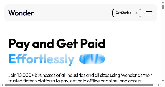 Screenshot of wonder.app