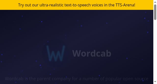 Screenshot of wordcab.com