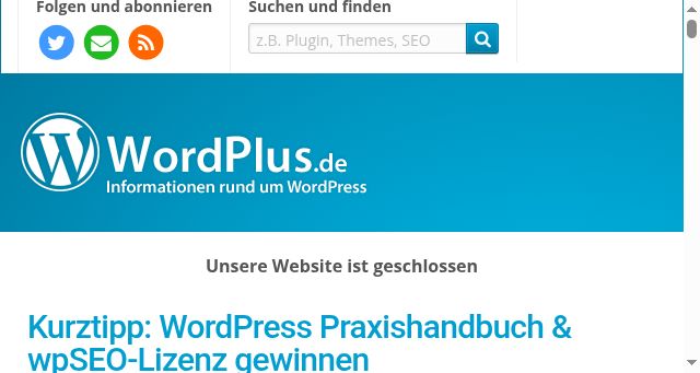 Screenshot of wordplus.de