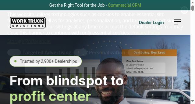 Screenshot of worktrucksolutions.com