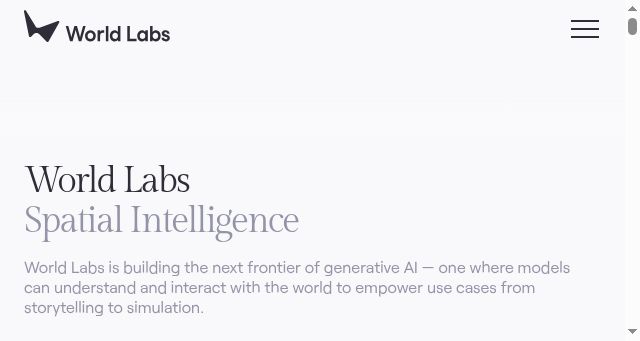 Screenshot of worldlabs.ai