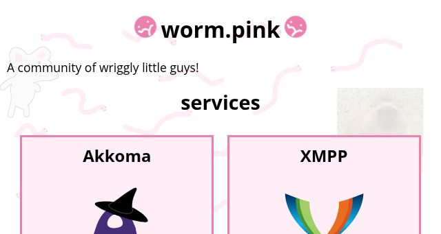 Screenshot of worm.pink