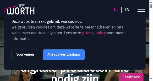 Screenshot of worth.nl