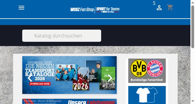 Screenshot of wosz-fan-shop.de