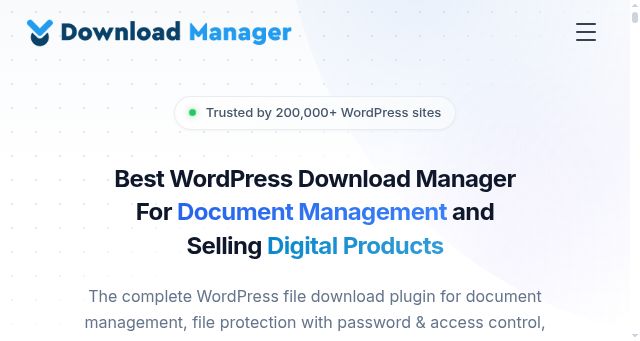 Screenshot of wpdownloadmanager.com