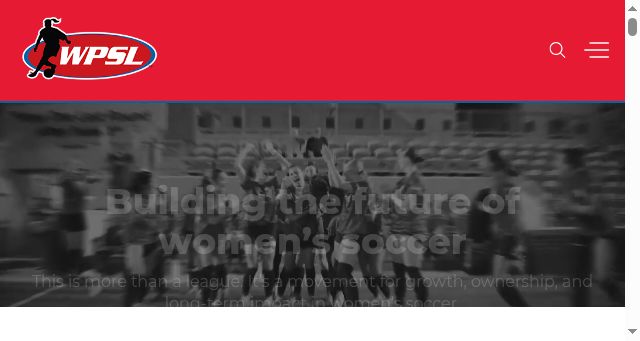 Screenshot of wpslsoccer.com