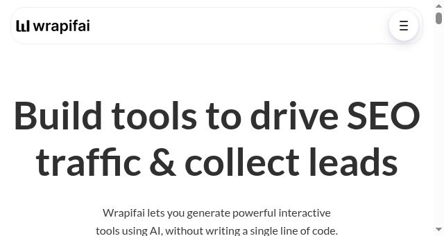 Screenshot of wrapifai.com