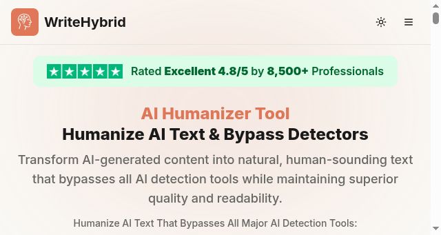 Screenshot of writehybrid.com