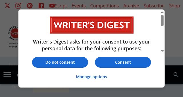 Screenshot of writersdigest.com