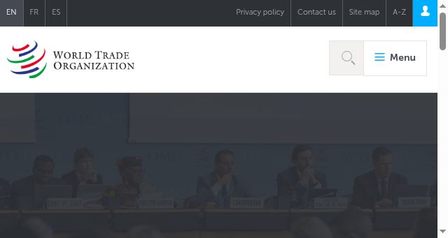 Screenshot of wto.org